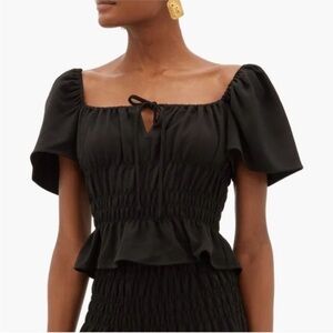 Rhode Grace Square Neck Top XS Black